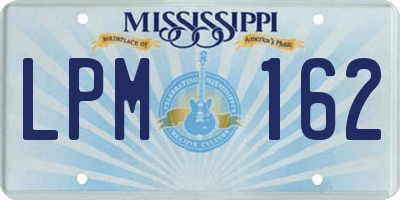 MS license plate LPM162