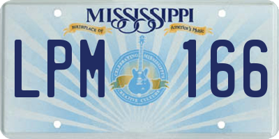 MS license plate LPM166