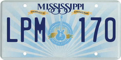 MS license plate LPM170