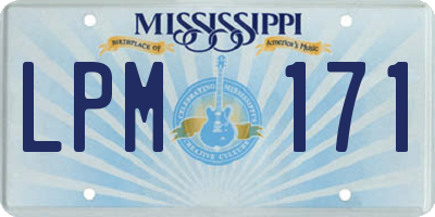 MS license plate LPM171