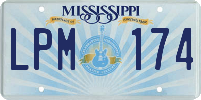 MS license plate LPM174