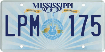MS license plate LPM175