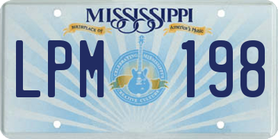 MS license plate LPM198