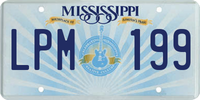 MS license plate LPM199