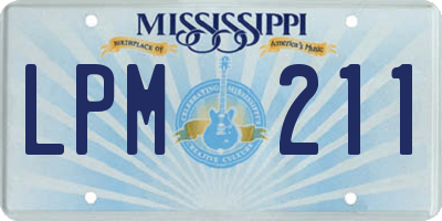 MS license plate LPM211