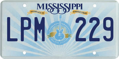 MS license plate LPM229