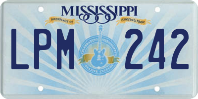 MS license plate LPM242