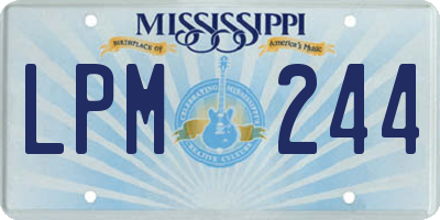 MS license plate LPM244