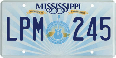 MS license plate LPM245