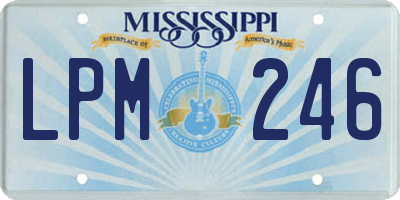 MS license plate LPM246