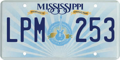 MS license plate LPM253