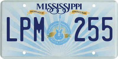 MS license plate LPM255