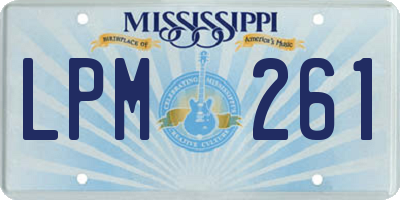 MS license plate LPM261