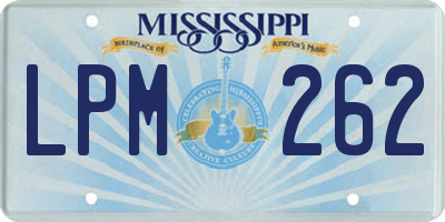 MS license plate LPM262