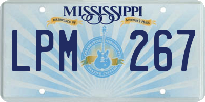 MS license plate LPM267