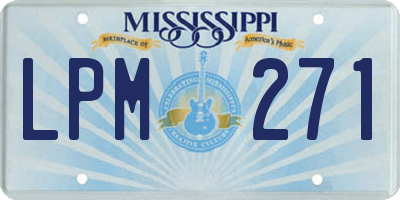 MS license plate LPM271