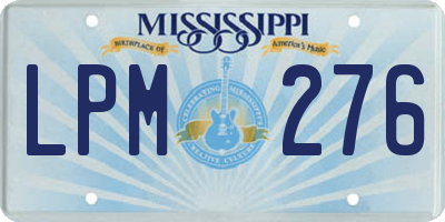 MS license plate LPM276