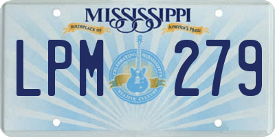 MS license plate LPM279