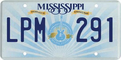 MS license plate LPM291