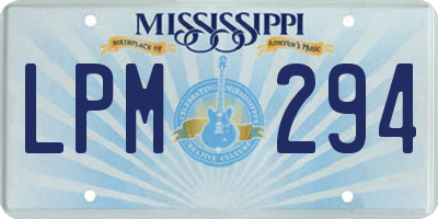 MS license plate LPM294