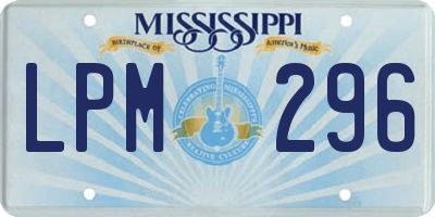 MS license plate LPM296