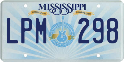 MS license plate LPM298