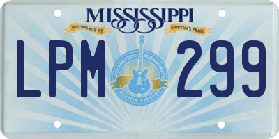 MS license plate LPM299