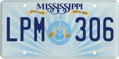MS license plate LPM306
