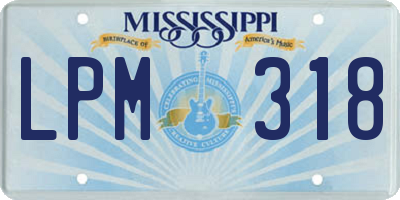 MS license plate LPM318