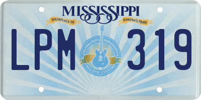 MS license plate LPM319