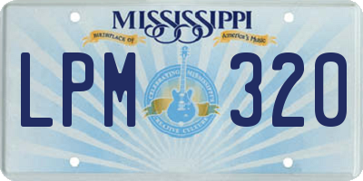 MS license plate LPM320
