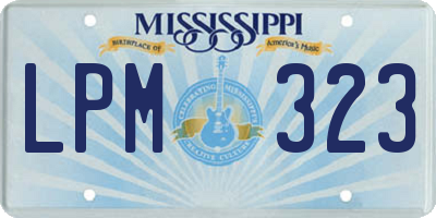 MS license plate LPM323