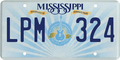 MS license plate LPM324