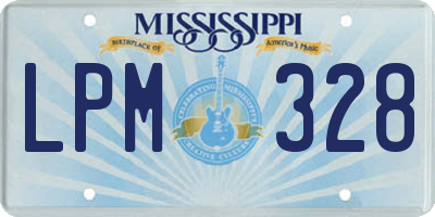 MS license plate LPM328