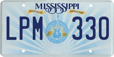 MS license plate LPM330