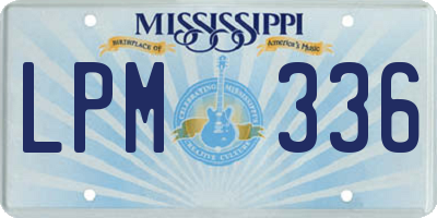MS license plate LPM336