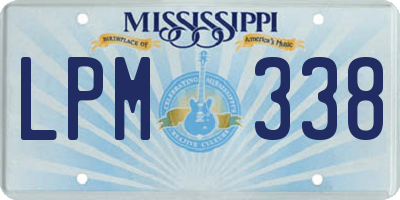 MS license plate LPM338