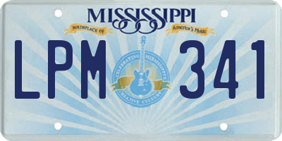 MS license plate LPM341
