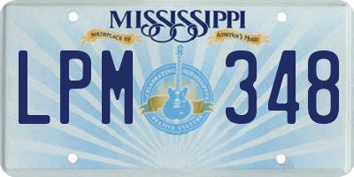 MS license plate LPM348