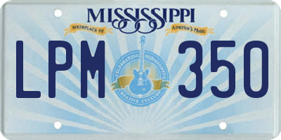 MS license plate LPM350