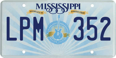 MS license plate LPM352