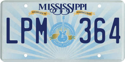 MS license plate LPM364