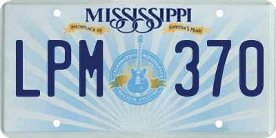 MS license plate LPM370
