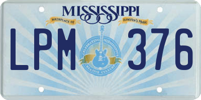 MS license plate LPM376