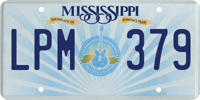 MS license plate LPM379