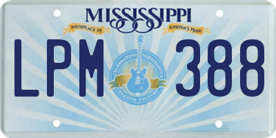 MS license plate LPM388