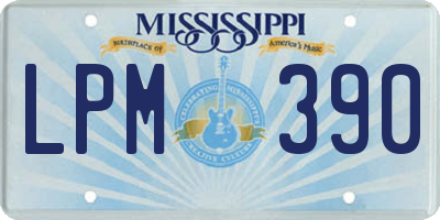MS license plate LPM390