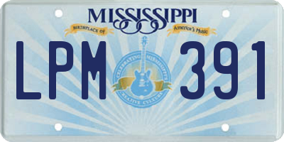 MS license plate LPM391