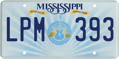 MS license plate LPM393