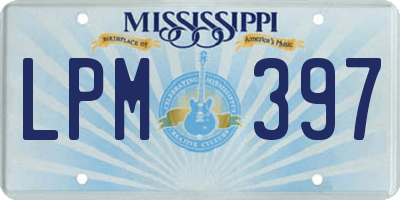MS license plate LPM397